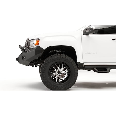 Fab Fours 15-18 CANYON WINCH BUMPER W/ PRE-RUNNER GRILL GUARD MATTE BLACK GC15-H3452-1